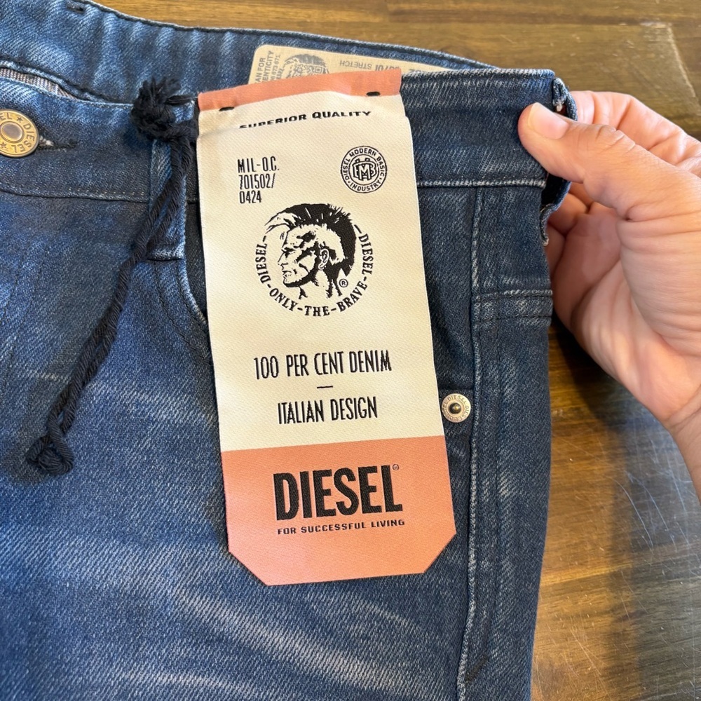Diesel Jeans D-Rifty Slim Low Waist 08701 Stretch 26 Distressed Aged Dirty Ugly - Picture 6 of 12